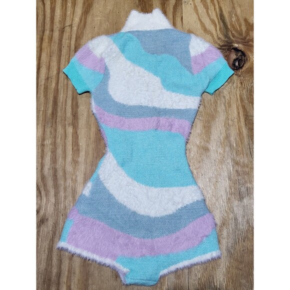Interdee Shortsleeve Romber One Piece Jump Suit Women S Multicolor Knit @L1 - Picture 3 of 6